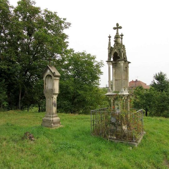 Boží muka v Topolanech v ulici U svatého Jana