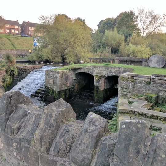 Dam and sluices 5 metres south west of Pleasley Bridge
