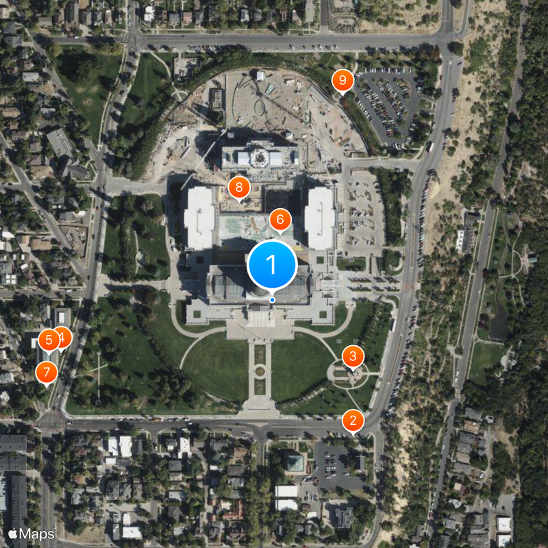 Utah State Capitol Karte