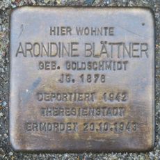 Stolperstein dedicated to Arondine Blättner