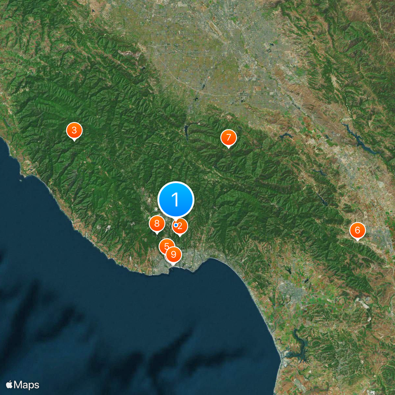 Santa Cruz County Kaart