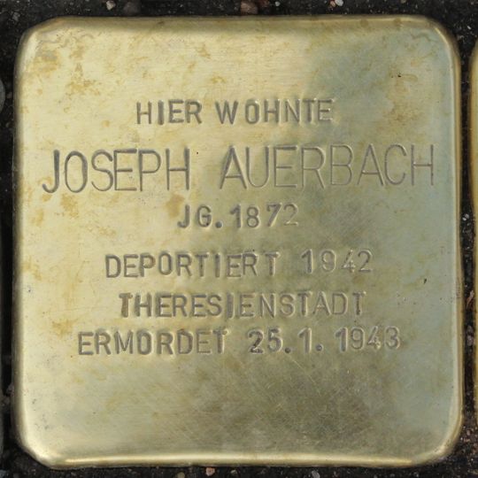 Stolperstein en memoria de Joseph Auerbach