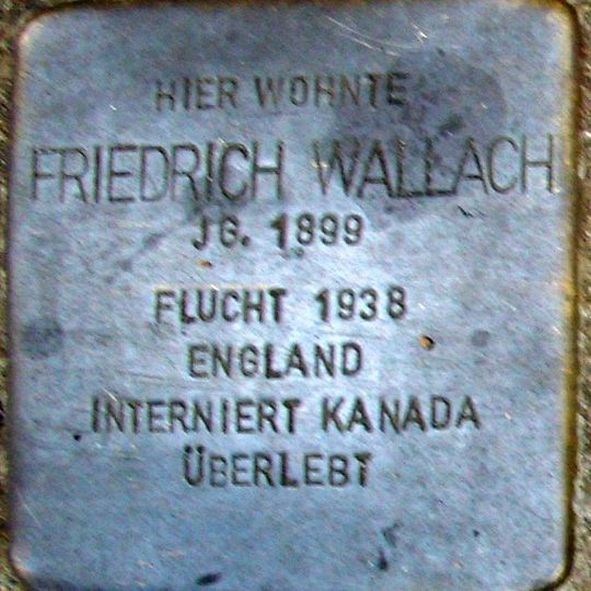 Stolperstein en memoria de Friedrich Wallach