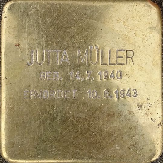 Stolperstein dedicated to Jutta Müller