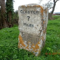 Milestone On South Side Of Junction With Straight Lane