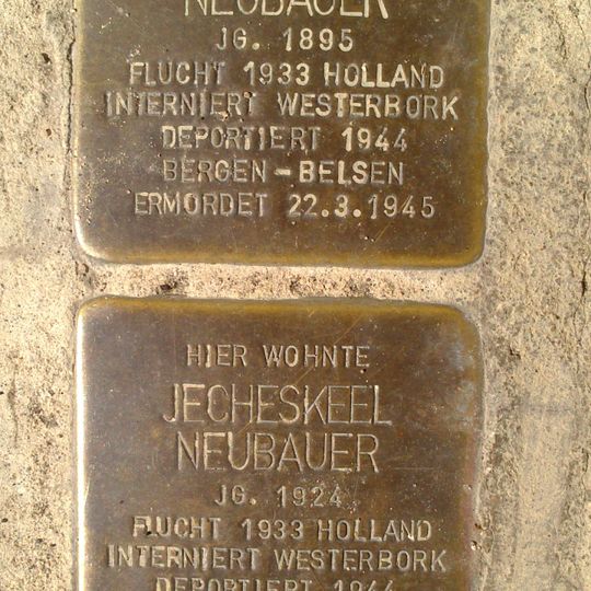 Stolperstein em memória de Jakob Neubauer