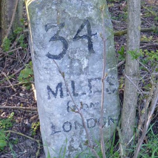 Milestone On Roadside At Grid Reference Tl 2342 2926