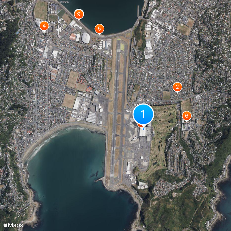 Wellington Airport Map