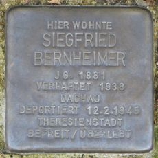 Stolperstein dedicated to Siegfried Bernheimer