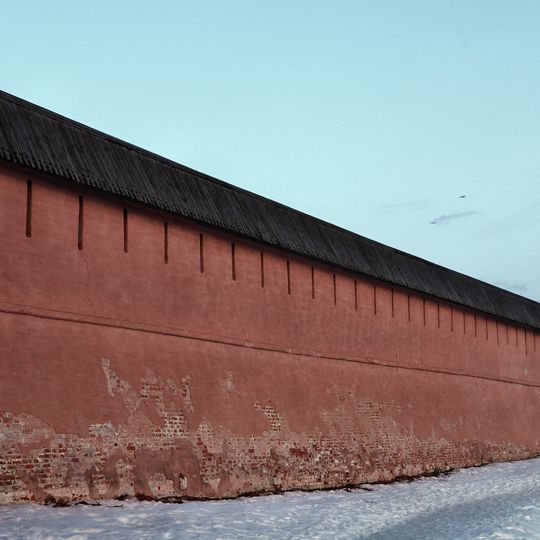 Прясло западной стены между Юго-западной наугольной башней и Водяной башней