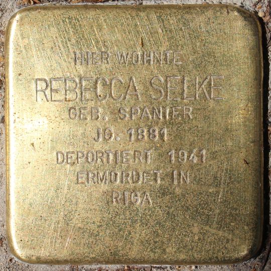 Stolperstein en memoria de Rebecca Selke