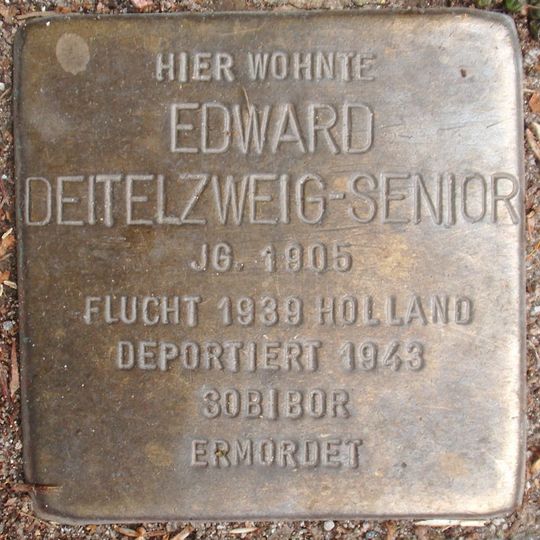 Stolperstein à la mémoire d’Edward Deitelzweig-Senior