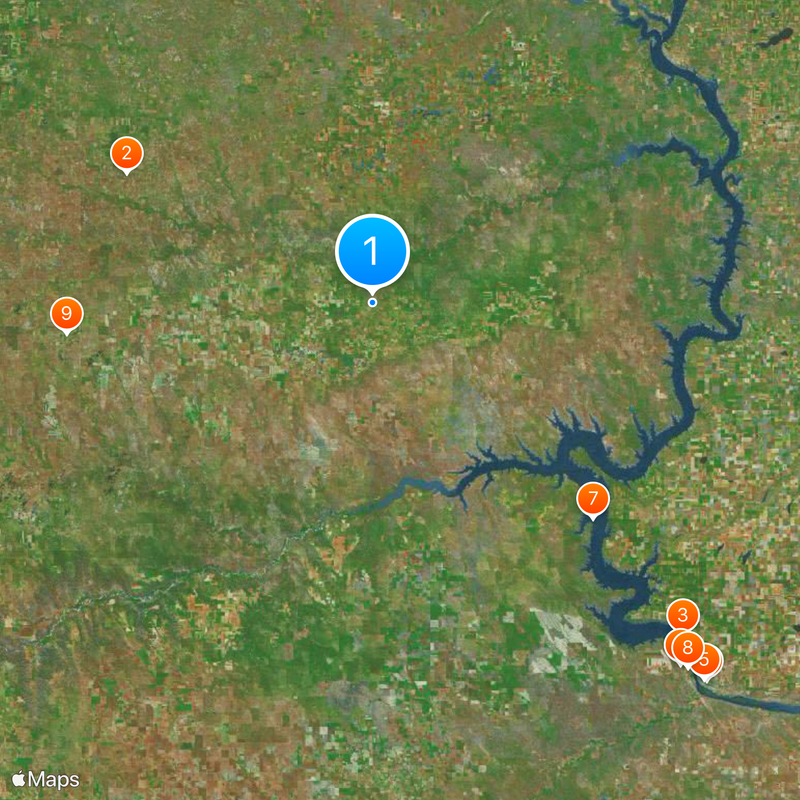 Réserve indienne de Cheyenne River Carte