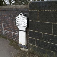 Milepost On Railway Bridge