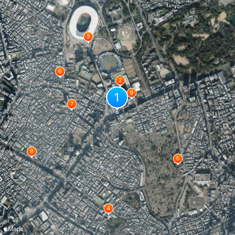 Stazione di Gaienmae Mappa