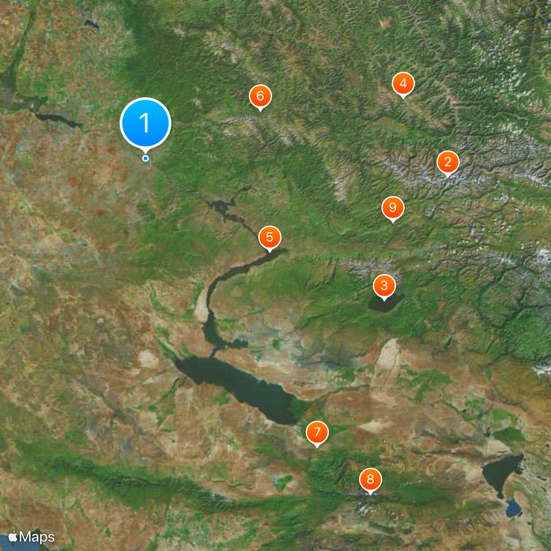 Obwód wschodniokazachstański Mapa