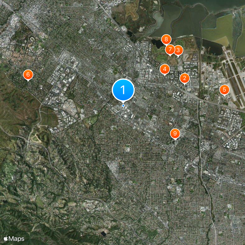 Shockley Semiconductor Laboratory Map