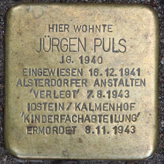 Stolperstein em memória de Jürgen Puls