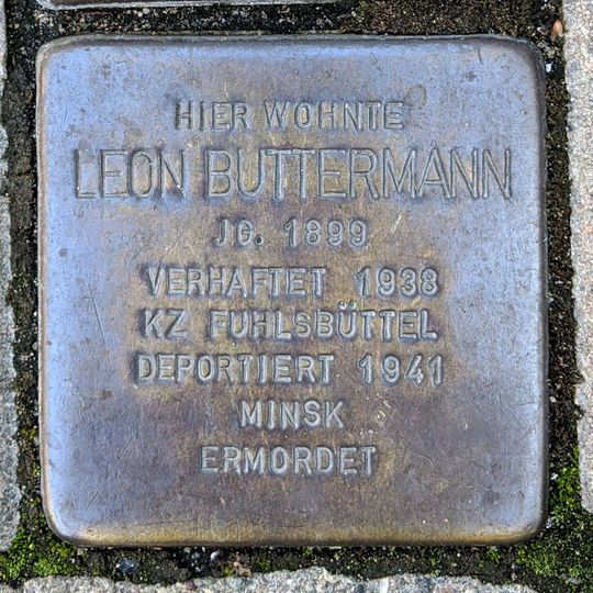Stolperstein à la mémoire de Leon Buttermann