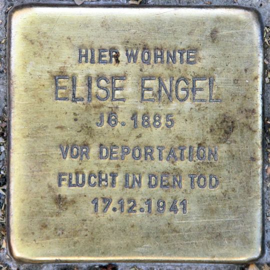 Stolperstein dedicated to Elise Engel