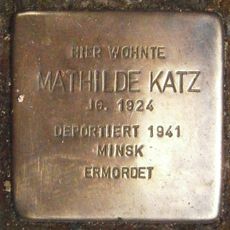 Stolperstein dedicated to Mathilde Katz