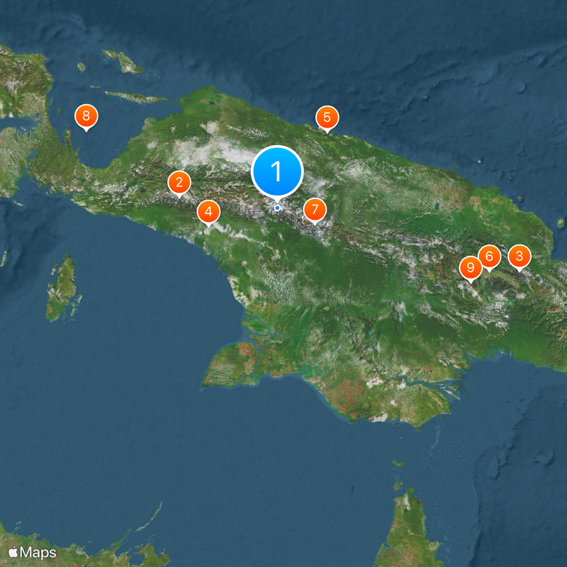 Monts Jayawijaya Carte