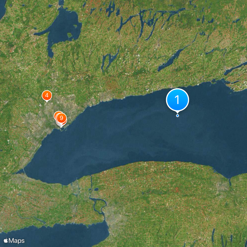 Lago Ontario Mapa