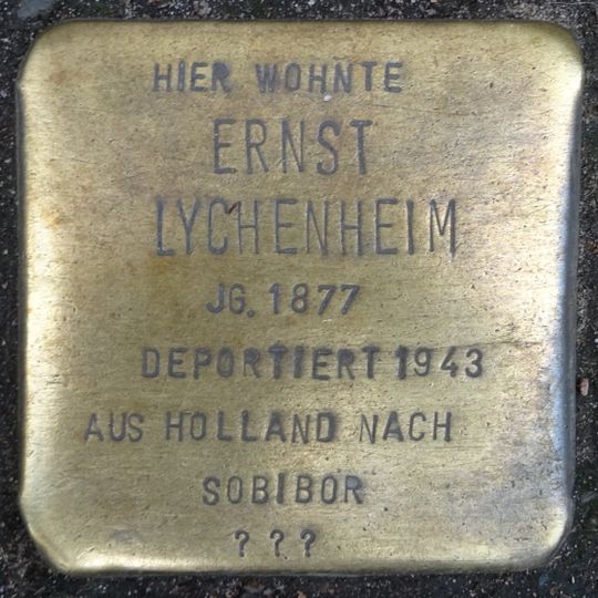 Stolperstein dedicated to Ernst Lychenheim