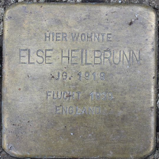 Stolperstein en memoria de Else Heilbrunn