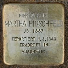 Stolperstein en memoria de Martha Hirschfeld