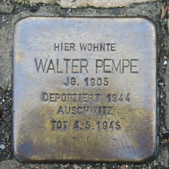 Stolperstein à la mémoire de Walter Pempe