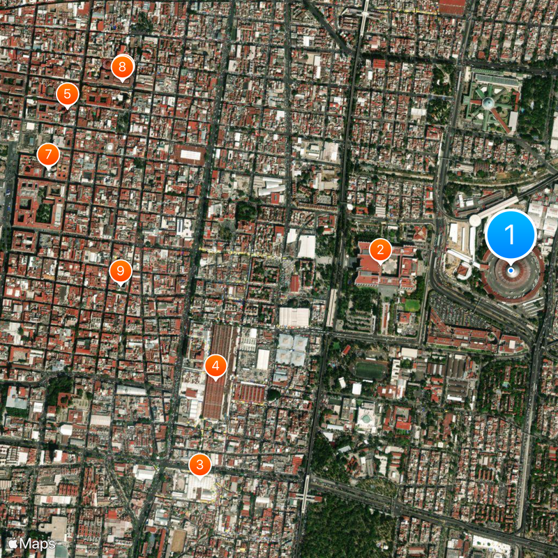 Terminal de Autobuses de Pasajeros de Oriente Map