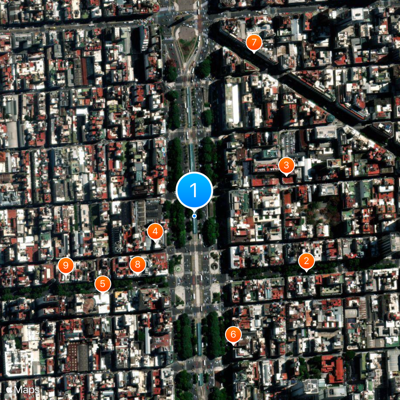 Avenida 9 de Julio Map