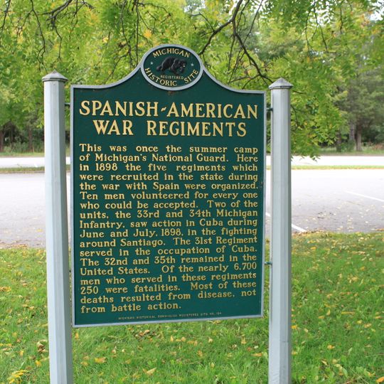 Spanish American War Regiments Historical Marker