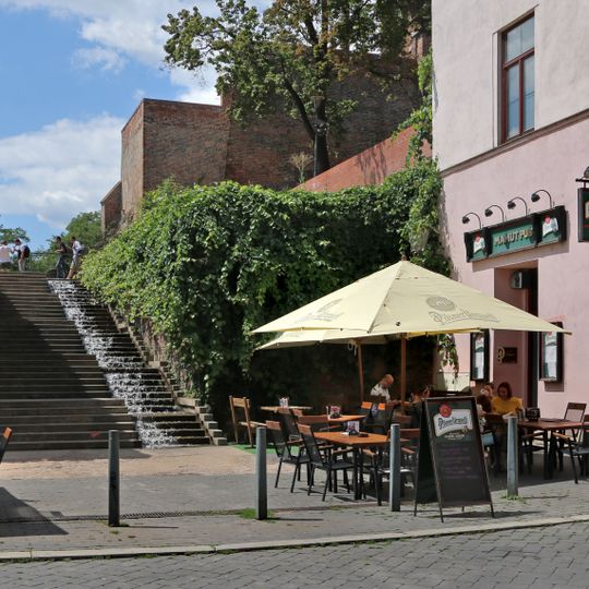 Fontána Vodní schody na Baštách v Brně