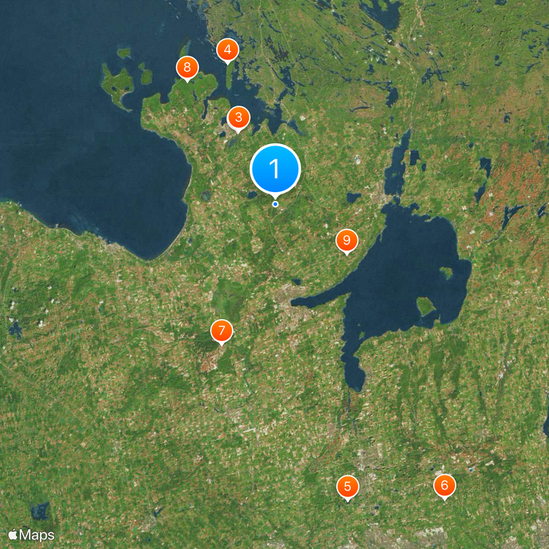 Contea di Simcoe Mappa