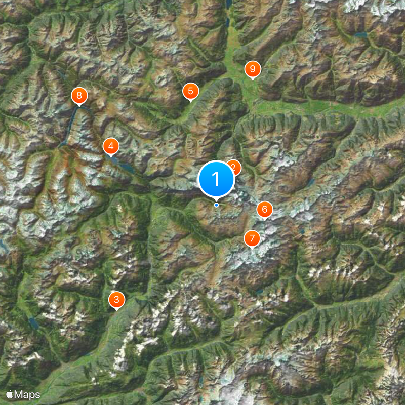 Parc national du Stelvio Carte