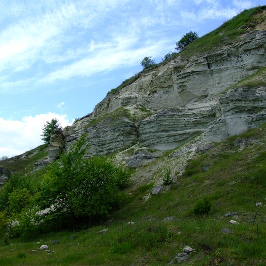Відслонення тортонських пісковиків із скупченням викопної тортонської фауни