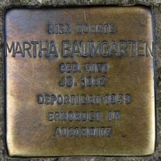 Stolperstein dedicated to Martha Baumgarten