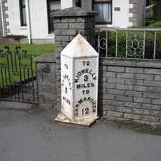 Milepost on Bryncaerau