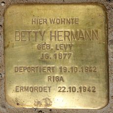 Stolperstein dedicated to Betty Hermann
