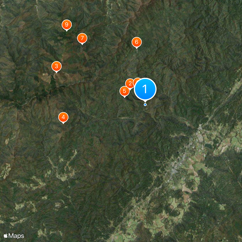 Looking Glass Falls Carte