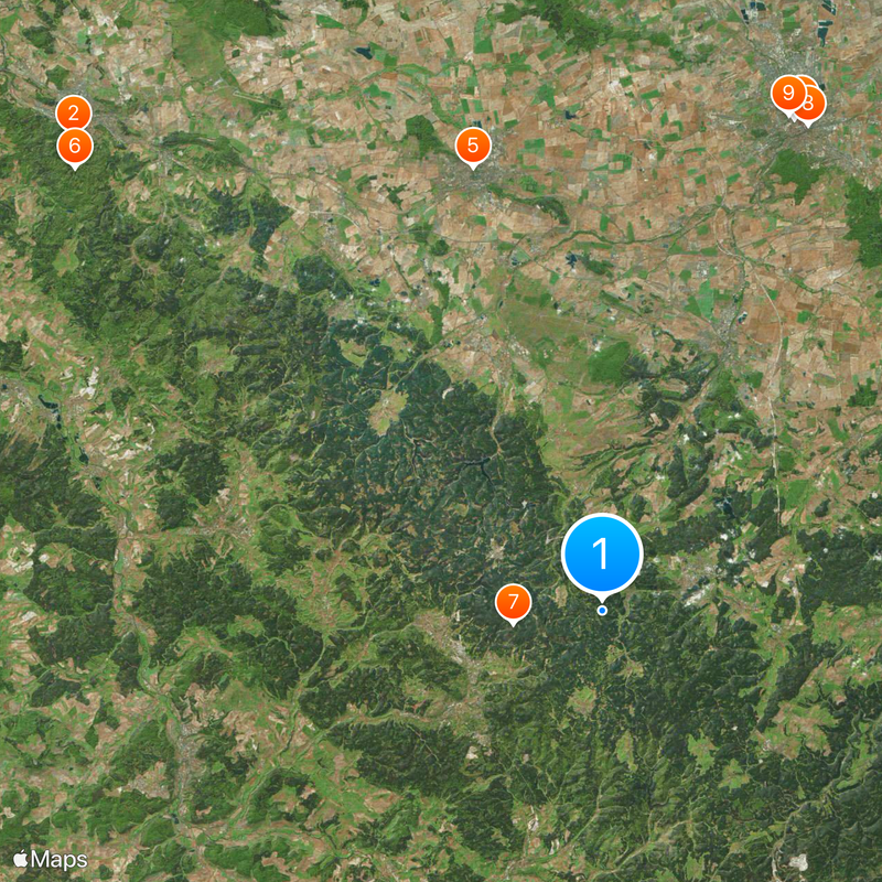 Thuringian Forest Map