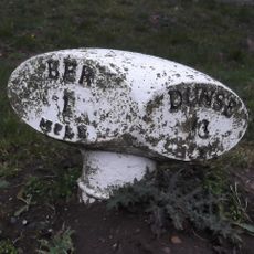 Milepost, Duns Road, at Y jct with Paxton Road