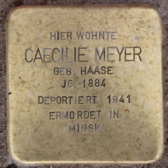 Stolperstein à la mémoire de Caecilie Meyer