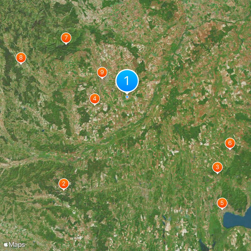 Provincia di Vas Mappa