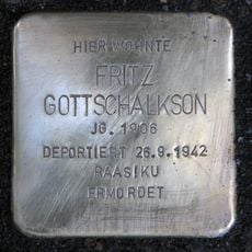 Stolperstein dedicated to Fritz Gottschalkson