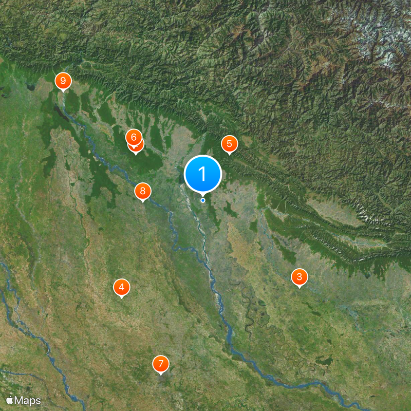 Katarniaghat Wildlife Sanctuary Mappa