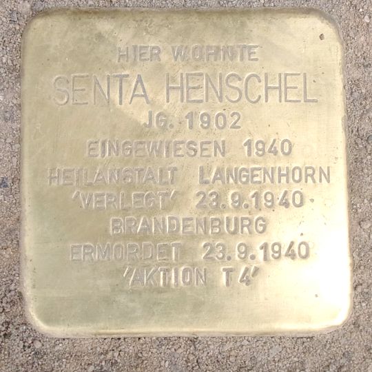 Stolperstein en memoria de Senta Henschel