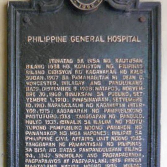 Philippine General Hospital historical marker